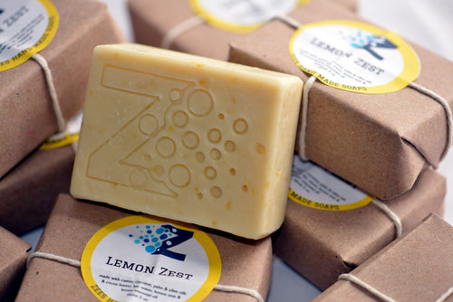 Handmade Lemon Zest Soap: Cocoa Butter Nourishing Bar