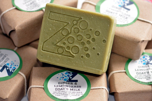 Ginger Lemongrass Goat Milk Soap – Fresh Herbal Moisturizing Bar | Creamy Cleanse
